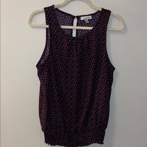 Allison Joy Navy Floral Blouse - M